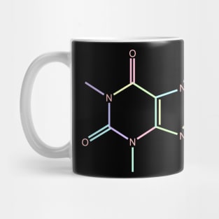 Caffeine Kawaii Pastel Rainbow Molecule Mug